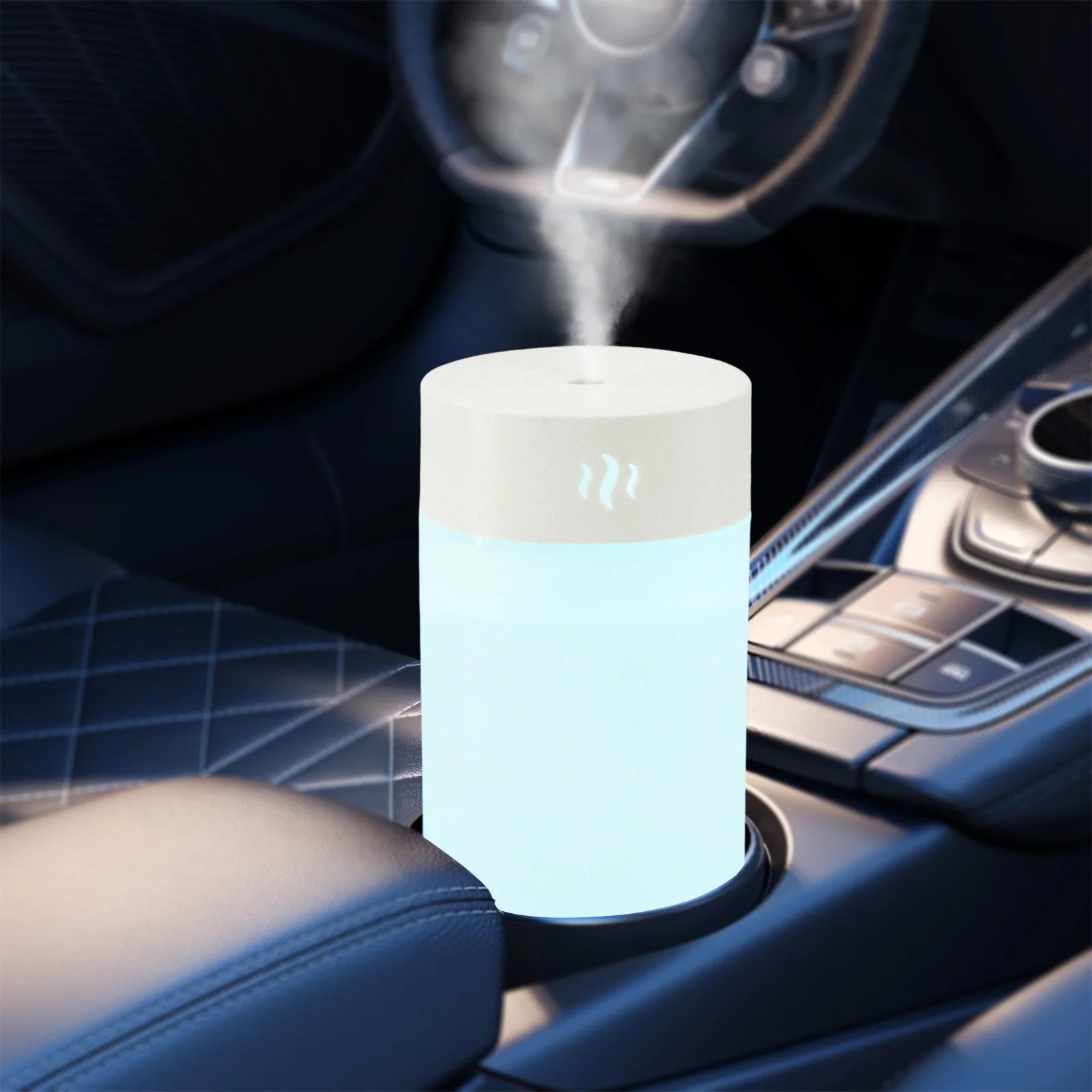 Mini Portable Humidifier 50Ml Oil Diffuser, Cyan - The Wellness Shop London