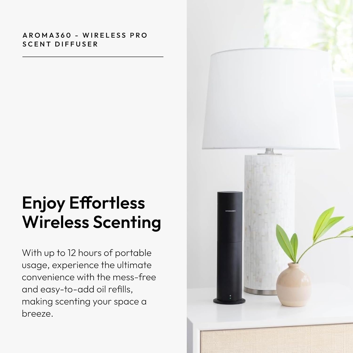 Wireless Pro Essential Oil Diffuser – Portable & Cordless (600 Sq Ft) - The Wellness Shop London