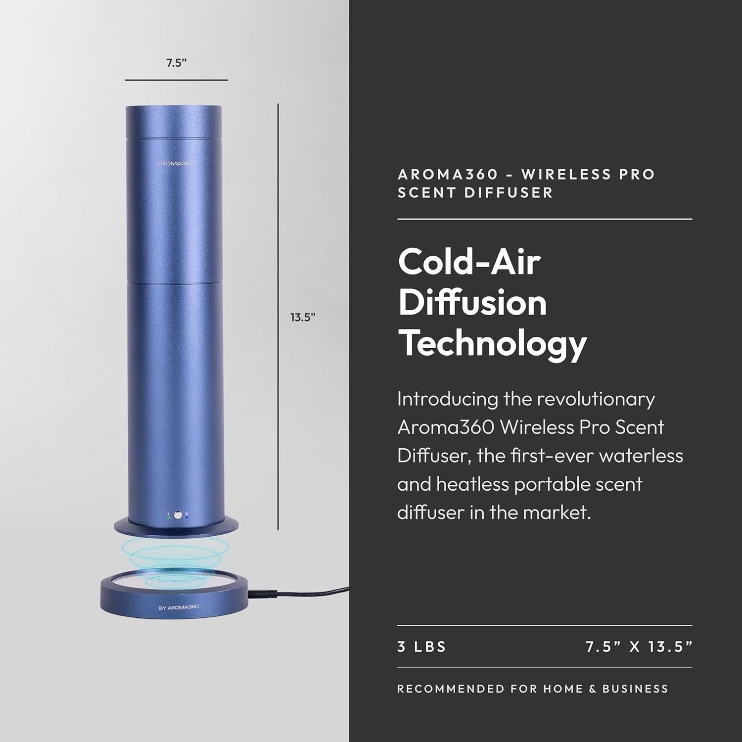 Wireless Pro Essential Oil Diffuser – Portable & Cordless (600 Sq Ft) - The Wellness Shop London